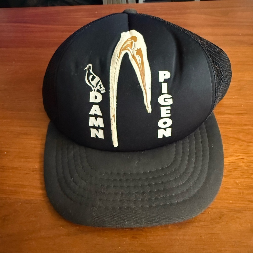 Black Funny Dad Damn Pigeon Trucker Hat